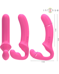 INTENSE - AMY DOUBLE VIBRATEUR 20 CM ROSE TÉLÉCOMMANDE