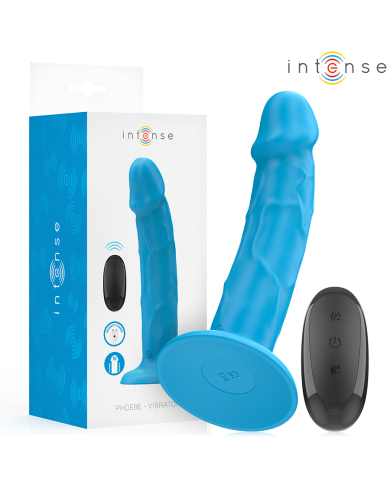INTENSE - PHOEBE VIBRATEUR RÉALISTE 10 VIBRATIONS TÉLÉCOMMANDE BLEU