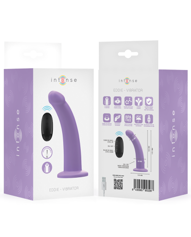 INTENSE - EDDIE VIBRATEUR 17,5 CM 10 VIBRATIONS VIOLET TÉLÉCOMMANDE