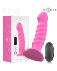INTENSE - CINDY VIBRATEUR TAILLE L DESIGN SPIRALE 10 VIBRATIONS ROSE TÉLÉCOMMANDE