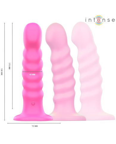 INTENSE - CINDY VIBRATEUR TAILLE L DESIGN SPIRALE 10 VIBRATIONS ROSE TÉLÉCOMMANDE