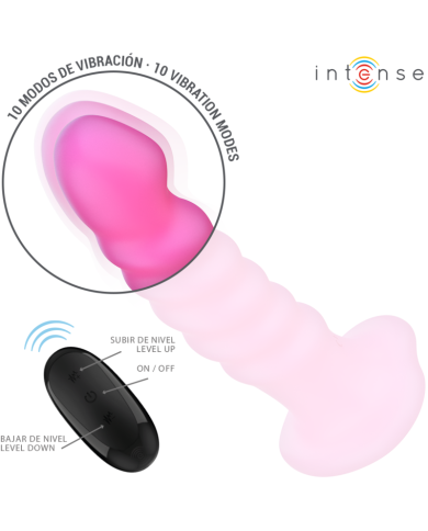 INTENSE - CINDY VIBRATEUR TAILLE L DESIGN SPIRALE 10 VIBRATIONS ROSE TÉLÉCOMMANDE