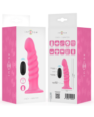 INTENSE - CINDY VIBRATEUR TAILLE L DESIGN SPIRALE 10 VIBRATIONS ROSE TÉLÉCOMMANDE