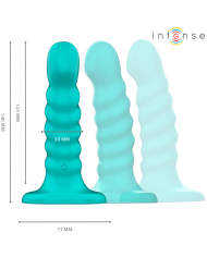 INTENSE - BUFFY VIBRATEUR TAILLE S DESIGN SPIRALE 10 VIBRATIONS TÉLÉCOMMANDE BLEUE
