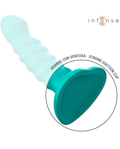 INTENSE - BUFFY VIBRATEUR TAILLE S DESIGN SPIRALE 10 VIBRATIONS TÉLÉCOMMANDE BLEUE