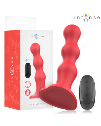 INTENSE - CODY VIBRATEUR AVEC VENTOUSE TÉLÉCOMMANDE ROUGE