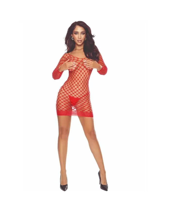 PASSION - BS108 BODYSTOCKING GRID ROUGE