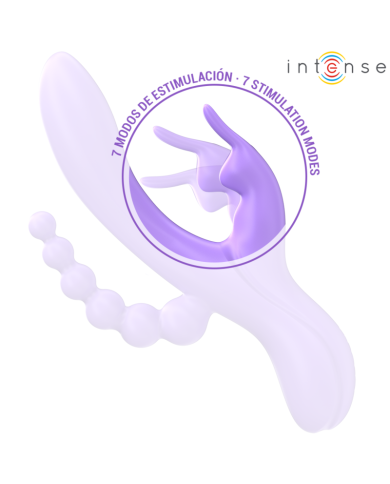 INTENSE - MIKO TRIPLE VIBRATEUR LAPIN & STIMULATEUR & ANAL 7 VIBRATIONS VIOLET