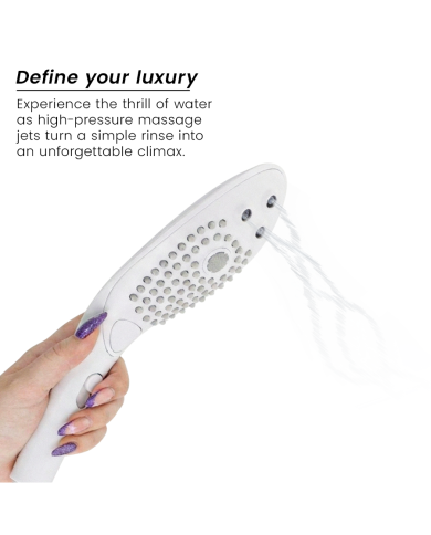 WOMANIZER - POMMEAU DE DOUCHE STIMULANT CLITORIAL WAVE BLANC