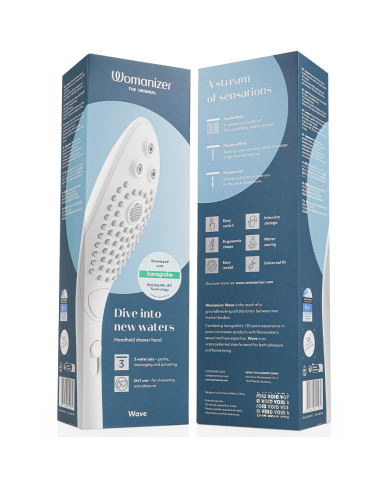 WOMANIZER - POMMEAU DE DOUCHE STIMULANT CLITORIAL WAVE BLANC