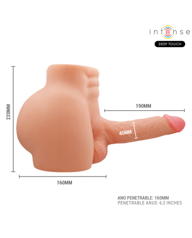 INTENSE DEEP TOUCH - TORSE RICHIE AVEC ANUS ET GODEMICHET RÉALISTE AVEC TÉLÉCOMMANDE DE POUSSE ET DE VIBRATION 4,7 KG