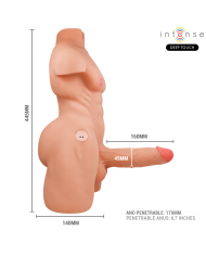 INTENSE DEEP TOUCH - TORSE MARTY AVEC ANUS ET GODEMICHET RÉALISTE AVEC POUSSE ET VIBRATION, TÉLÉCOMMANDE, 6,2 KG