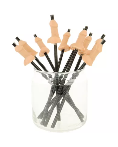 DIABLO PICANTE - SAC DE 10 PAILLES PÉNIS NATURELLES