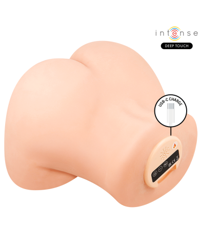 INTENSE DEEP TOUCH - MASTURBATEUR VAGINAL GINGER AVEC SUCCION, CHALEUR, VIBRATION ET EFFETS VOCAUX, TÉLÉCOMMANDE INCLUSE, 5,3 KG