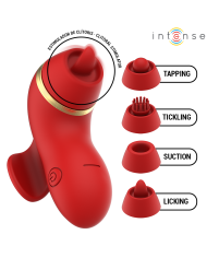 INTENSE - PATTY STIMULATEUR AVEC 4 TÊTES : SUCCION, TAPOTER, GRIFFER ET LÉCHER