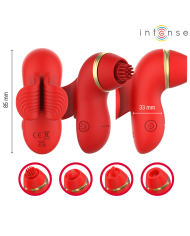 INTENSE - PATTY STIMULATEUR AVEC 4 TÊTES : SUCCION, TAPOTER, GRIFFER ET LÉCHER