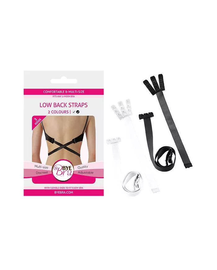 BYE-BRA - ADAPTATEUR DE SOUTIEN-GORGE À DOS OUVERT NOIR & BLANC