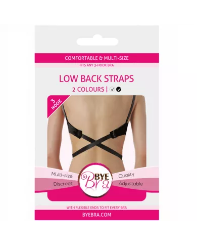 BYE-BRA - ADAPTATEUR DE SOUTIEN-GORGE À DOS OUVERT NOIR & BLANC