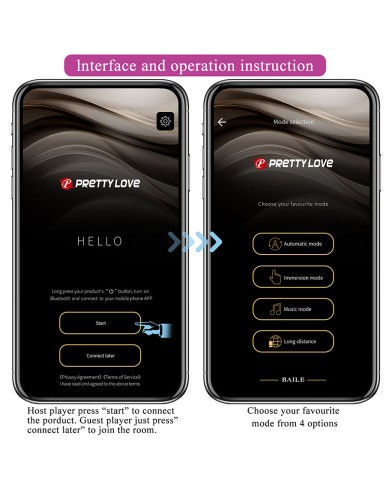 PRETTY LOVE - DORA VIBRATEUR INVISIBLE AVEC APPLICATION GRATUITE