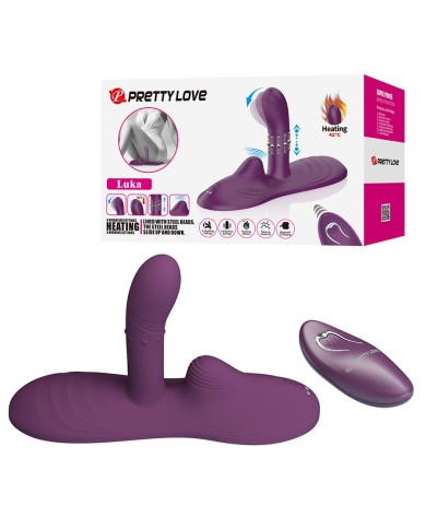 PRETTY LOVE - LUKA VIBRATEUR À POSITION ASSISE AVEC EFFET CHAUFFANT ET TÉLÉCOMMANDE