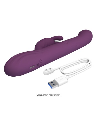 PRETTY LOVE - DEE VIBRATEUR LAPIN MULTIFONCTION OSCILLANT ET À PERCUSSION VIOLET