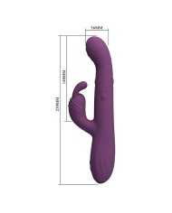 PRETTY LOVE - DEE VIBRATEUR LAPIN MULTIFONCTION OSCILLANT ET À PERCUSSION VIOLET
