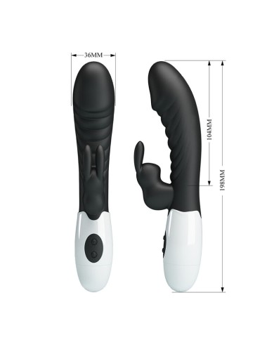 PRETTY LOVE - VIBRATEUR LAPIN NAUGHTY BUNNY 30 FONCTIONS NOIR