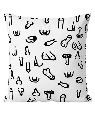 DIABLO PICANTE - COUSSIN PÉNIS BLANC 30 X 30