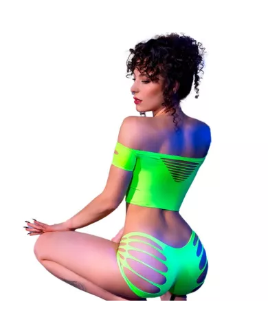 CHILIROSE - CR 4433 HAUT & SHORT VERT S/M CHILIROSE - CR 4433 HAUT & SHORT VERT S/M