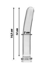 NEBULA SERIES BY IBIZA - MODÈLE 8 GODE EN VERRE BOROSILICATE CLAIR 14.5 CM -O- 2 CM