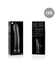 NEBULA SERIES BY IBIZA - MODÈLE 8 GODE EN VERRE BOROSILICATE CLAIR 14.5 CM -O- 2 CM