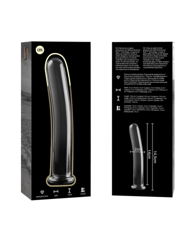 NEBULA SERIES BY IBIZA - MODÈLE 8 GODE EN VERRE BOROSILICATE CLAIR 14.5 CM -O- 2 CM
