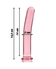 NEBULA SERIES BY IBIZA - MODÈLE 8 GODE EN VERRE BOROSILICATE CLAIR 14.5 CM -O- 2 CM
