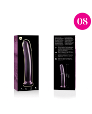 NEBULA SERIES BY IBIZA - MODÈLE 8 GODE EN VERRE BOROSILICATE CLAIR 14.5 CM -O- 2 CM