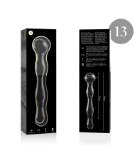 NEBULA SERIES BY IBIZA - MODÈLE 13 GODE EN VERRE BOROSILICATE CLAIR 18 CM -O- 3.5 CM