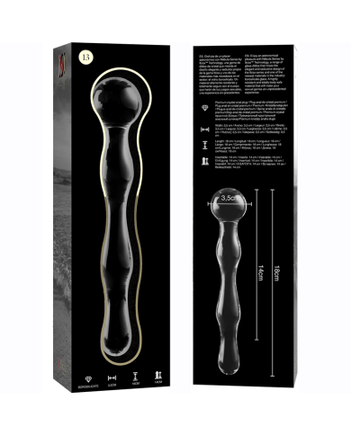 NEBULA SERIES BY IBIZA - MODÈLE 13 GODE EN VERRE BOROSILICATE CLAIR 18 CM -O- 3.5 CM
