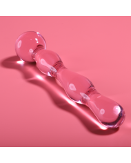NEBULA SERIES BY IBIZA - MODÈLE 13 GODE EN VERRE BOROSILICATE CLAIR 18 CM -O- 3.5 CM