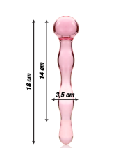 NEBULA SERIES BY IBIZA - MODÈLE 13 GODE EN VERRE BOROSILICATE CLAIR 18 CM -O- 3.5 CM