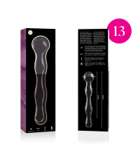 NEBULA SERIES BY IBIZA - MODÈLE 13 GODE EN VERRE BOROSILICATE CLAIR 18 CM -O- 3.5 CM