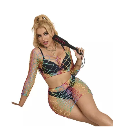 SUBBLIME - 952440 ENSEMBLE 2 PIÈCES RÉSEILLE MANCHES LONGUES ARC-EN-CIEL TAILLE UNIQUE