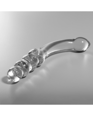 NEBULA SERIES BY IBIZA - MODÈLE 14 GODE EN VERRE BOROSILICATE CLAIR 18.5 CM -O- 3 CM