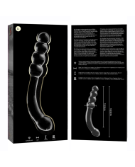 NEBULA SERIES BY IBIZA - MODÈLE 14 GODE EN VERRE BOROSILICATE CLAIR 18.5 CM -O- 3 CM