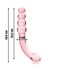 NEBULA SERIES BY IBIZA - MODÈLE 14 GODE EN VERRE BOROSILICATE CLAIR 18.5 CM -O- 3 CM