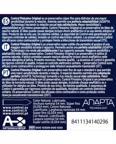 CONTROL - PRÉSERVATIFS FINISSIMO 3 UNITÉS