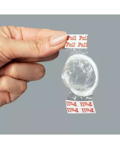 UNIQ - PRÉSERVATIFS SANS LATEX AVEC BANDES PULL 3 UNITÉS