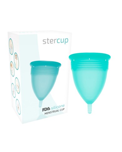 STERCUP - COUPE MENSTRUELLE EN SILICONE FDA AIGUE-MARINE - TAILLE L