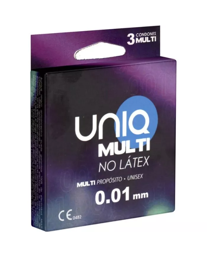 UNIQ - MULTI PRÉSERVATIFS SANS LATEX 3 UNITÉS
