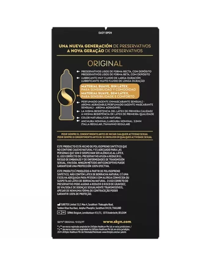SKYN - PRÉSERVATIF ORIGINAL SENSATION NATURELLE 10 UNITÉS