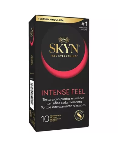SKYN - PRÉSERVATIF TEXTURÉ À LA SENSATION INTENSE AVEC UN DESIGN ONDULÉ 10 UNITÉS