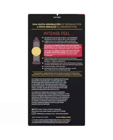 SKYN - PRÉSERVATIF TEXTURÉ À LA SENSATION INTENSE AVEC UN DESIGN ONDULÉ 10 UNITÉS